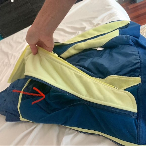 Lululemon | Blue Jacket / Lime Detachable Fleece 2 - Picture 6 of 9